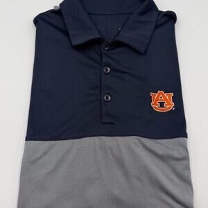 Antigua Auburn Tigers Golf Polo Shirt Navy blue with gray pinstripe size small